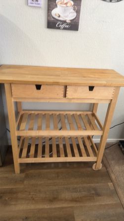 Table with shelfs and drawers