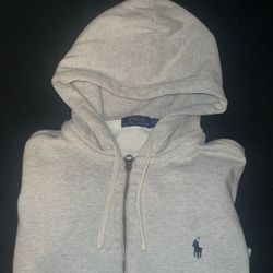Light Gray Polo Ralph Lauren Zip Up Size L