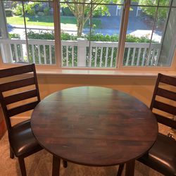 Drop leaf dining table and chairs