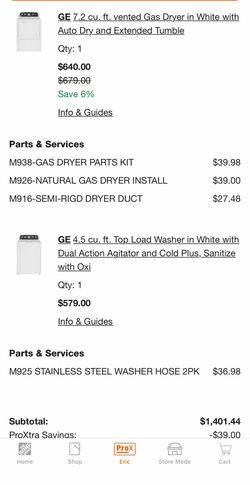 GE washer dryer