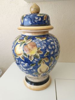 Handmade and Hand Painted Mexican Ginger Jar