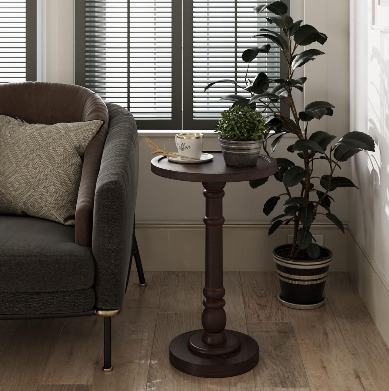 COZAYH Pedestal Small Drinking Table