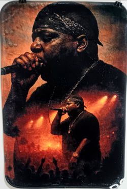 R- BIGGIE RAPPING | 19×31 INDOOR AREA RUG | FLOOR MAT | FAN DECOR | WALL ART