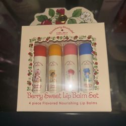 Strawberry Shortcake Celavi Very Sweet Lip Balm Set NIB Sealed