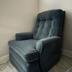 Blue Manual Recliner 