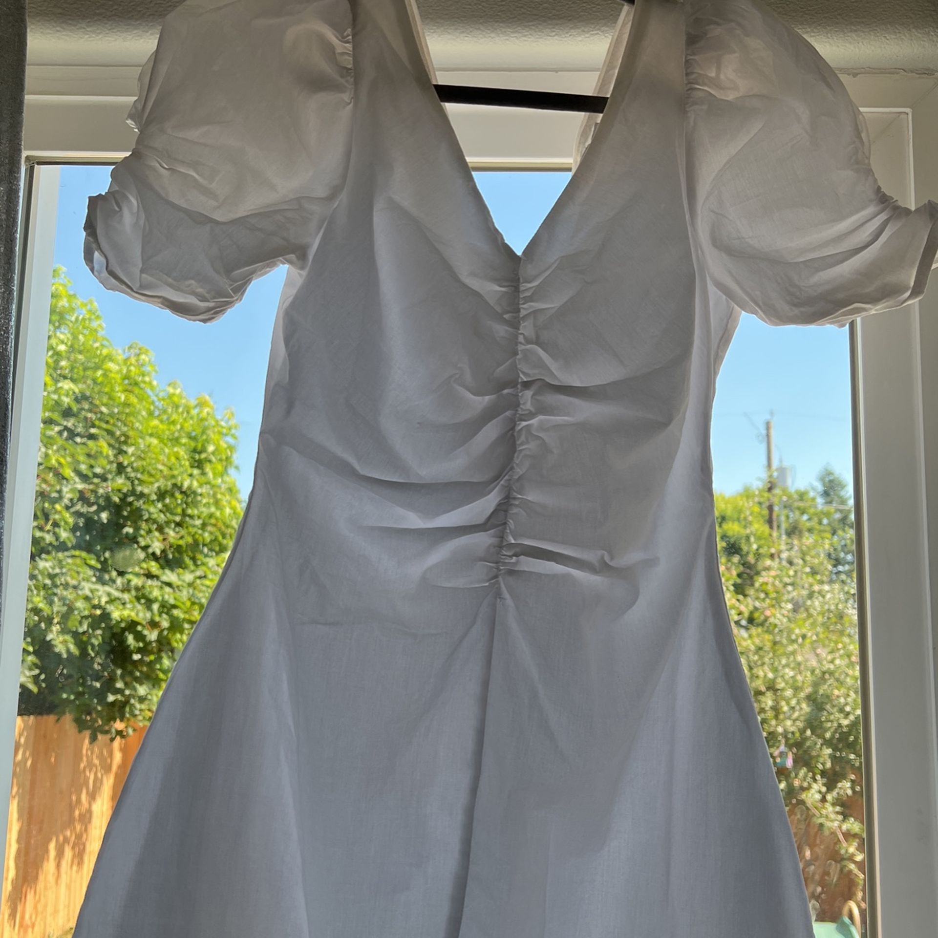 White Cotton Short dress 