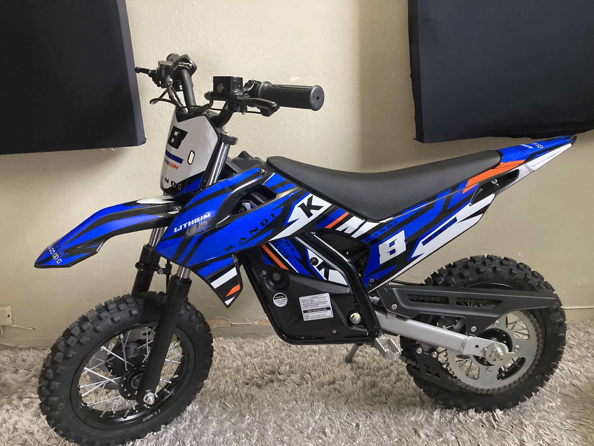 Kids Electric Dirt Bike Kandi Pitt King Jr 30mph Top Speed