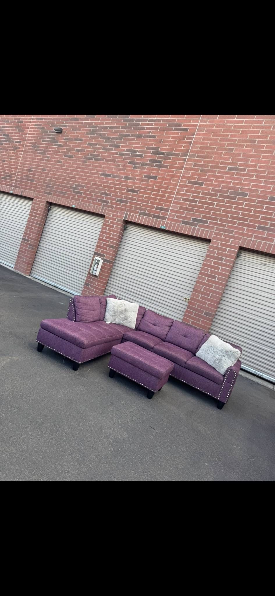 Really Nice Purple Sectional Couch