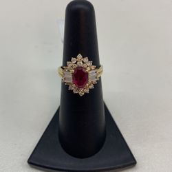 14k Yellow Gold CZ Ring