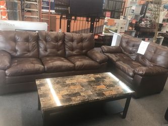 Sofa and love seat PU leather