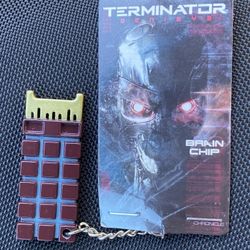 Brand New Terminator Brain Chip  Brown And Gold Tone 