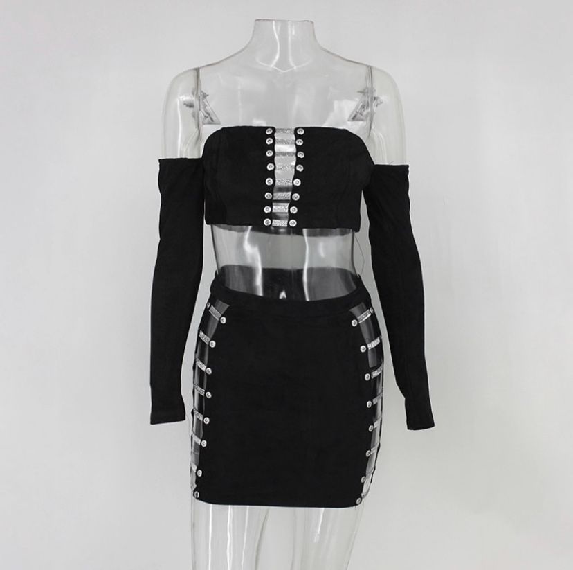 Black two piece outfit