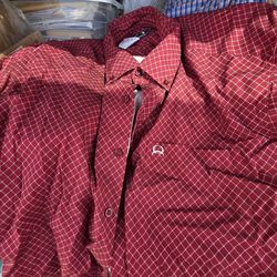 CINCH SHORT SLEEVE BUTTON DOWN SHIRT SZ XL