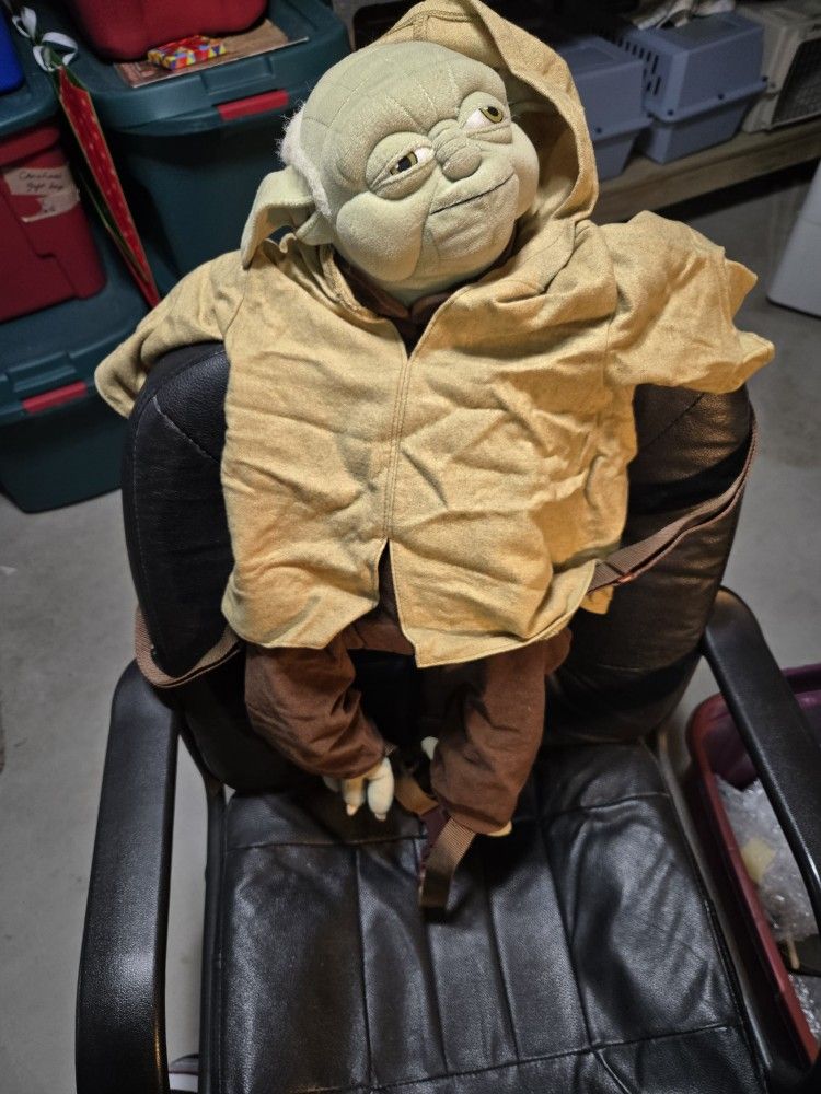 RARE Disney Parks Star Wars Yoda Backpack Buddies Plush