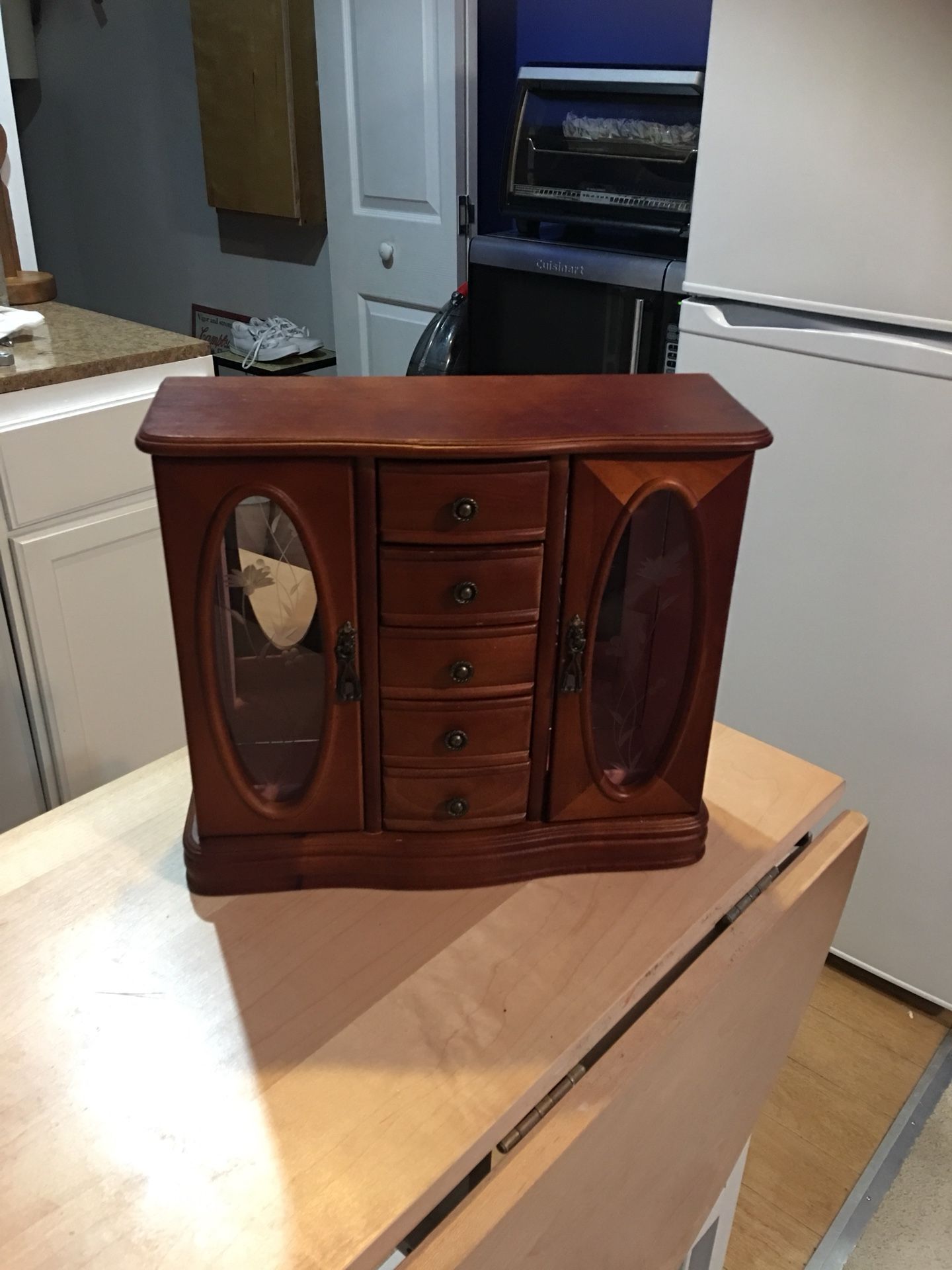 Antique jewelry box armoire