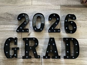 BLACK Graduation 2026 Light-up marque letters decoration