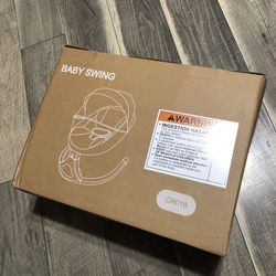 Electric Baby Swing for Infants to Toddler| Portable Infant Swing with Remote Control, Rocker with 5 Speeds, 3-Point Harness for Baby Boy Girl (Black)