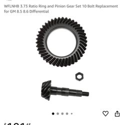 WFLNHB 3.73 Ratio Ring and Pinion Gear Set 10 Bolt Replacement for GM 8.5 8.6 Differential Serial code(l) 135 