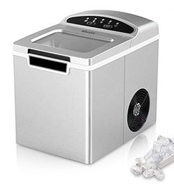 Portable Ice Machine with Crushed Ice, 26.5lbs/Day,Self-Cleaning,One-Click Operation