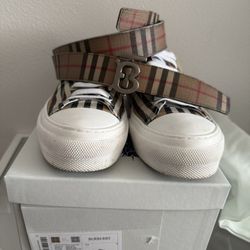 BURBERRY SHOES AND BELT