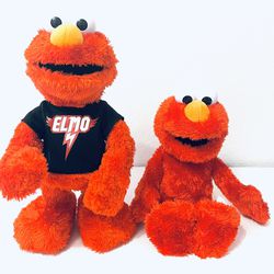 14” Sesame Street Let's Rock Elmo and Elmo Tickle Me Plush Toys