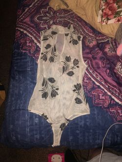 White lace see through shirt