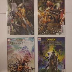 Marvel Comics Conan Serpent War 1-4 Complete Set Run NM Condition Bagged Boarded