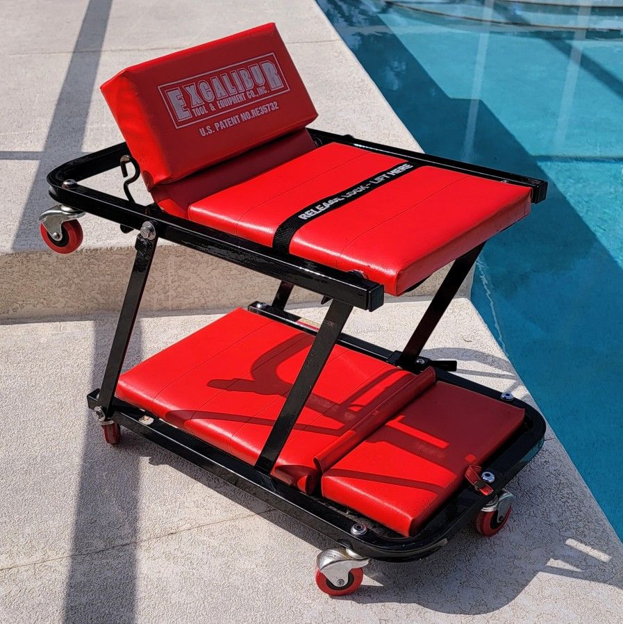 Excalibur Automotive Folding Rolling Creeper / Seat