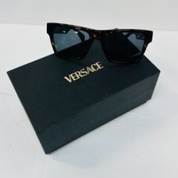 Authentic Versace Sunglasses Havana Dark Grey Lens Model 4445 Like New!! 