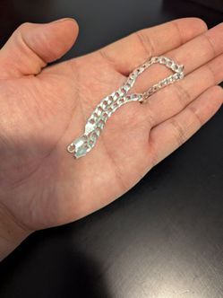 925 silver Cuban bracelet