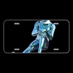 License Plate Novelty Car Front Robot Cyborg Futuristic Artificial