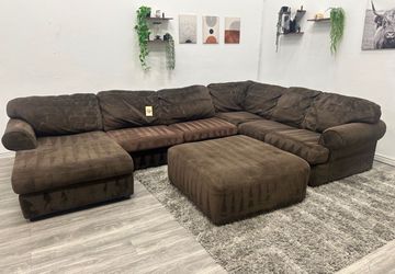 Brown Sectional Couch - Free Delivery
