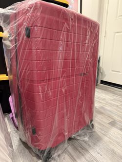 New Hot Pink 2-Piece Luggage, Smooth Wheels, Great Quality 