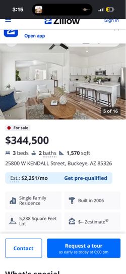 Casa en venta en buckeye $344k