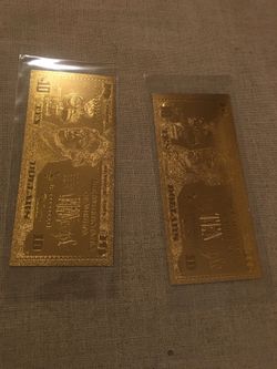 golden $10 bills new