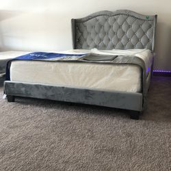 BRAND NEW QUEEN SIZE 12” MATTRESS AND BED FRAME 