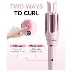 3 in 1 Automatic Curling Iron, Hair Curlers with 3 Curling Barrels (1" - 1.25" - 1.5"), Rotating Curling Iron with 3 Temp, 2-Way Rotation, 10S Fast He