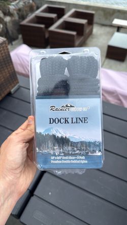 NEW Rainier Supply 15’ Double-Braided Dock Lines – 2 Pack