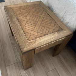 2 Matching Wood End Tables