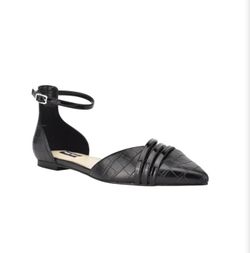 Black Flat Sandals Nine West Sz 5.5M