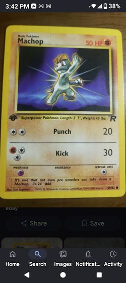 $35. CASH ONLY!!;1st Edition Machop -1(contact info removed)  NEVER PLAYED NM-M