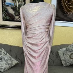 Betsy&Adam Draped Back Prom Dress 