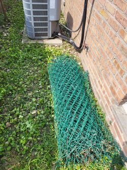 Green coated chain link fence