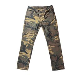 Levi’s 511 Slim Fit Camo Stretch Jeans Green Brown 34x30