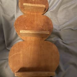 wood wall heart shelves