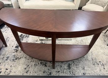 3-Piece Matching Dark Wood Living Room Table Set – Coffee & Accent Tables