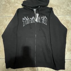 Trasher Zip Up Hoodie