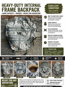 USGI MOLLE II Large Rucksack w/ Frame – ACU Digital Camo