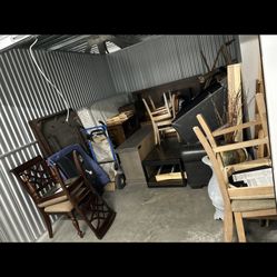 Living Room Set And Bedroom Set Plus small kitchen table all for sale. The entire storage is for sale.