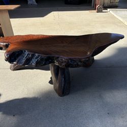 Redwood Burl Coffee Table 